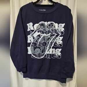The Rolling Stones Men's Navy Crewneck Sweater
